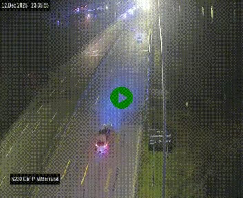 Webcam sur le périphérique de Bordeaux à l'est de la ville. Caméra située sur le Pont Mitterand sur la N230
