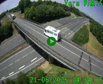 Clone of Caméra routière sur l'autoroute A20 au nord de Limoges, à la jonction avec la N520. Vue orientée vers Paris