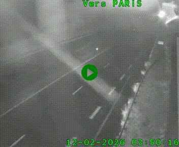Caméra routière sur l'autoroute A20 à Saint-Hilaire-Bonneval, au sud de Limoges. Vue orientée vers Paris
