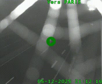 Caméra routière sur l'autoroute A20 à Saint-Hilaire-Bonneval, au sud de Limoges. Vue orientée vers Paris