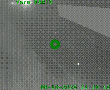 Caméra routière sur l'autoroute A20 à Saint-Pardoux-l'Ortigier, à la jonction avec l'A89. Vue orientée vers Paris