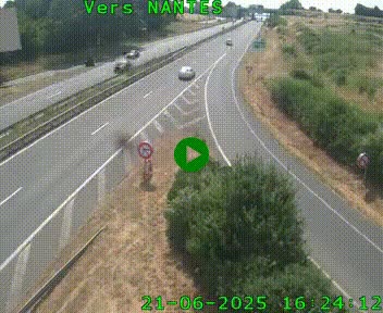 Webcam N147 au nord de Poitiers et à la jonction avec la A10