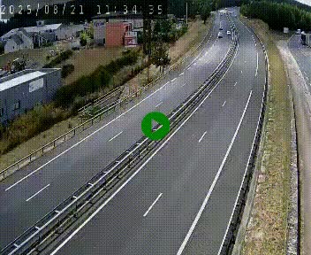 Caméra autoroute A75 à hauteur du col du rocher blanc en direction de Montpellier