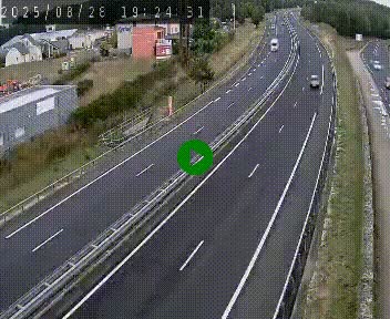 Caméra autoroute A75 à hauteur du col du rocher blanc en direction de Montpellier