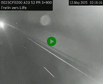 Webcam autoroute A23 à hauteur de Fretin. Vue orientée vers Lille