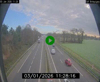 Webcam sur le périphérique de Rennes (N136) à hauteur du quartier Bréquigny, au sud de la ville