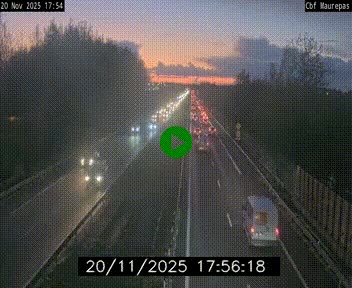 Webcam sur le périphérique de Rennes (N136) à hauteur de Maurepas, au nord de la ville