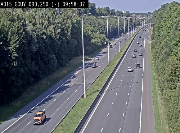 Webcam autoroute Belgique - Gouy-lez-piéton - E42 - BK 90.3