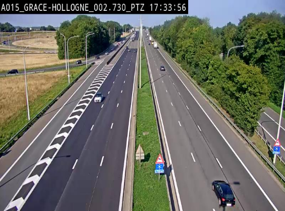 Caméra trafic Belgique - Grâce-Hollogne - E42, jonction avec A604, direction Loncin/Aéroport de Liège -  BK 3.2