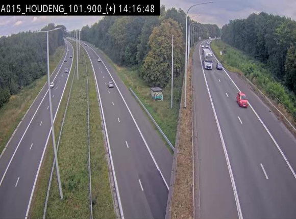 Webcam autoroute Belgique - Houdeng-Goegnies - Jonction E19/E42 direction Tournai/Mons - BK 101.85