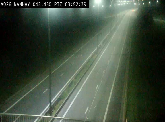 Webcam autoroute A26/E25 à hauteur de Manhay, à la jonction avec la N651 en direction de Liège - BK 42.4