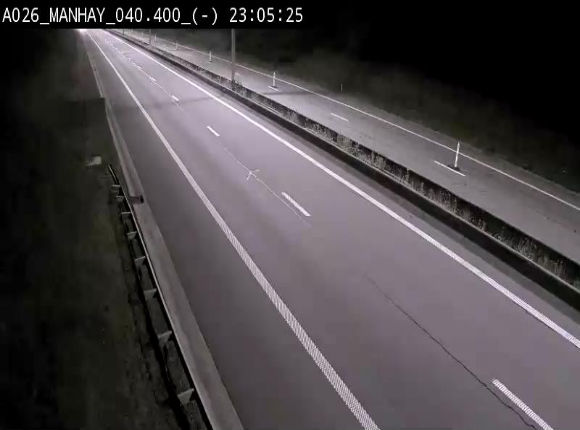 Webcam autoroute A26/E25 à hauteur de Manhay, après la jonction avec la N651 en direction de Liège - BK 40.4