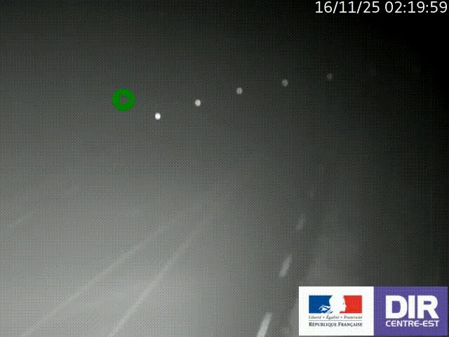 Webcam sur le col Pin Bouchain, vue orientée vers Roanne, en provenance de Lyon sur la nationale 7 (N7)