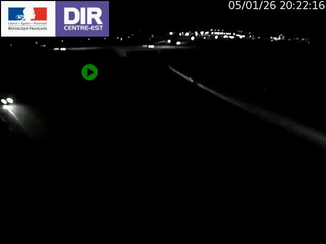 Webcam sur le contournement de Valence, sur la Nationale 7, caméra orientée vers Lyon