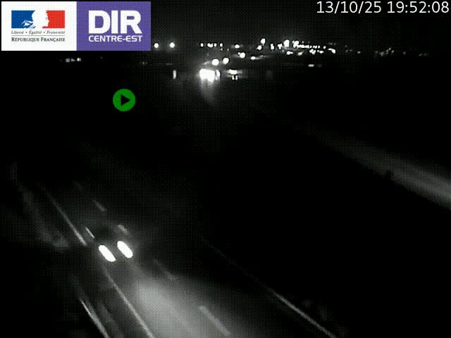 Webcam sur le contournement de Valence, sur la Nationale 7, caméra orientée vers Lyon