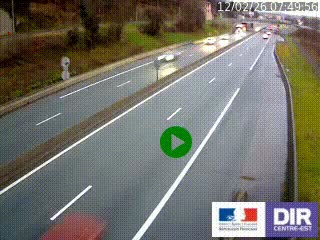 Caméra autoroutière sur l'A47 à hauteur de Givors, a proximité de Lyon. La webcam est orientée vers Lyon