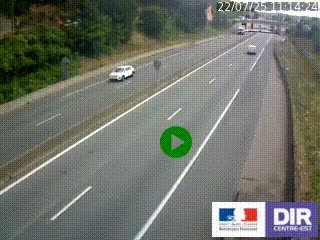 Caméra autoroutière sur l'A47 à hauteur de Givors, a proximité de Lyon. La webcam est orientée vers Lyon