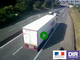 Caméra autoroutière sur l'A47 à hauteur de Givors, a proximité de Lyon. La webcam est orientée vers Lyon