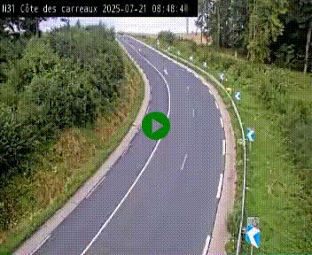 Webcam en haut de la Côte des Carreaux sur la N31 à Avesnes-en-Bray. Vue orientée vers Rouen