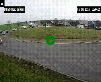 Webcam en périphérie de Chartres sur la N123, à hauteur de Luisant. Vue orientée vers Chartres