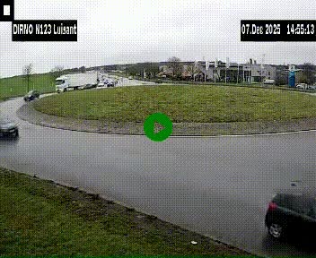 Webcam en périphérie de Chartres sur la N123, à hauteur de Luisant. Vue orientée vers Chartres