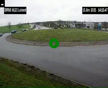 Webcam en périphérie de Chartres sur la N123, à hauteur de Luisant. Vue orientée vers Chartres