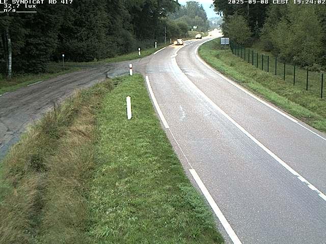 Webcam dans les Vosges dans la commune du Syndicat sur la D417 sur la route de Gerardmer