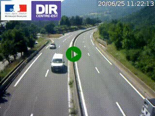 Caméra sur la Nationale 90 (N90) à La Léchère, en direction et à proximité d'Albertville
