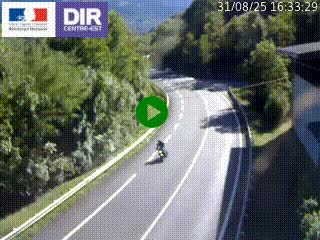Caméra trafic sur la N90 à Bourg-Saint-Maurice, en provenance d'Aoste et en direction d'Albertville