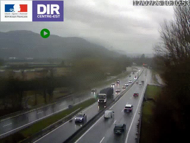 Caméra trafic à Meylan sur la Rocade-Sud de Grenoble en direction d'Aix-en-Provence