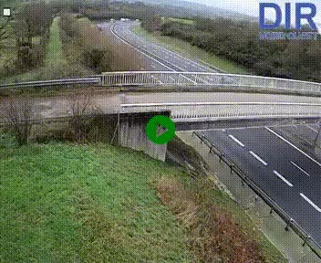 Webcam sur A84 à hauteur de Pont-Farcy, au niveau du pont autoroutier sur la Vire, au sud de Saint-Lô