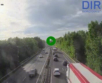Webcam sur le périphérique de Caen (N814) à l'est de la ville, à Mondeville hauteur de la sortie 2, Presqu'île-Rives de l'Orne, au bout de l'autoroute A13