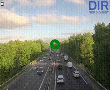 Webcam sur le périphérique de Caen (N814) à l'est de la ville, à Mondeville hauteur de la sortie 2, Presqu'île-Rives de l'Orne, au bout de l'autoroute A13