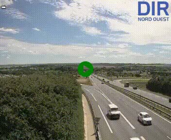 Webcam au début de l'A84 sur le périphérique Ouest de Caen (N814) à hauteur de la sortie 9, Porte de Bretagne
