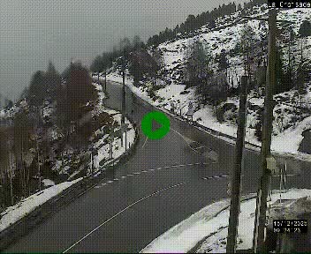 Webcam au carrefour de la croisade, à la jonction entre la N22 et la N320, avant le poste de douane franco-andorrane. Webcam à 1790 mètres d'altitude