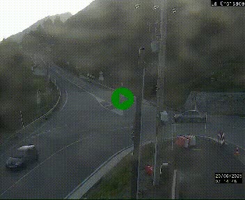 Webcam au carrefour de la croisade, à la jonction entre la N22 et la N320, avant le poste de douane franco-andorrane. Webcam à 1790 mètres d'altitude