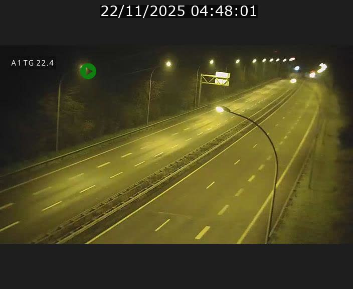 Traffic live webcam Luxembourg Flaxweiler - A1 direction Luxembourg - BK 22.4