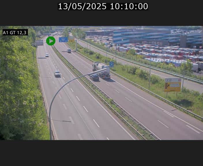 Traffic live webcam Luxembourg Senningerberg - A1 direction Allemagne - BK 12.3