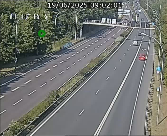 Traffic live webcam Luxembourg Munsbach - A1 direction Luxembourg - BK 15.5