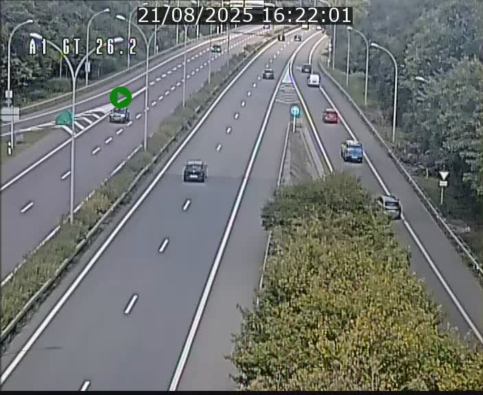 Traffic live webcam Luxembourg Grevenmacher - A1 direction Allemagne - BK 26.2