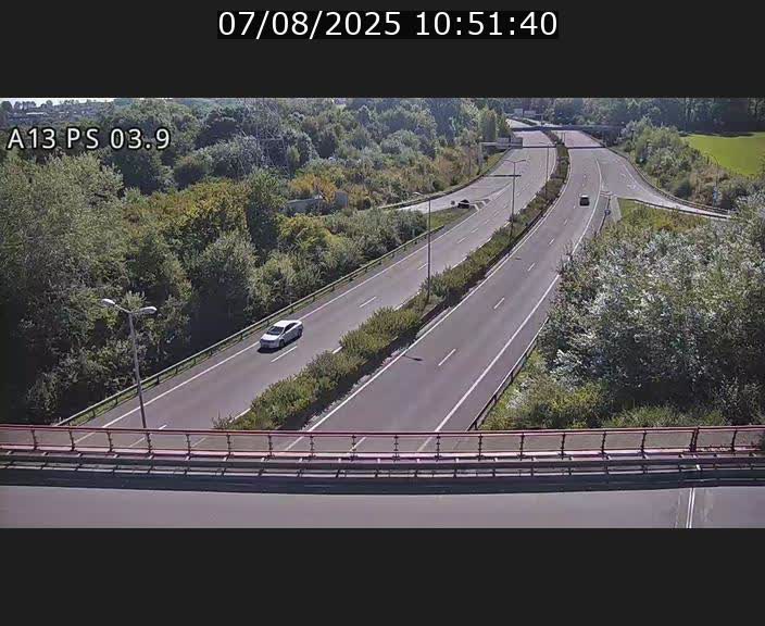 Traffic live webcam Luxembourg Differdange - A13 direction Esch-sur-Alzette - BK 3.9