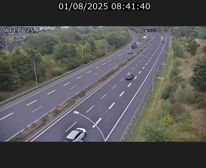 Traffic live webcam Luxembourg Frisange - A13 direction Allemagne - BK 26