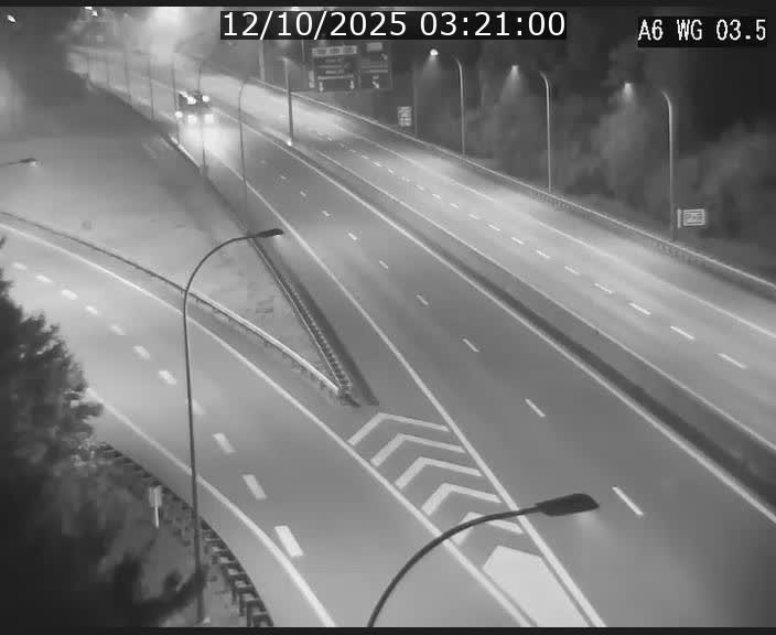 Traffic live webcam Luxembourg - Croix de Cessange - A6 - BK 3.5 - direction France/Allemagne