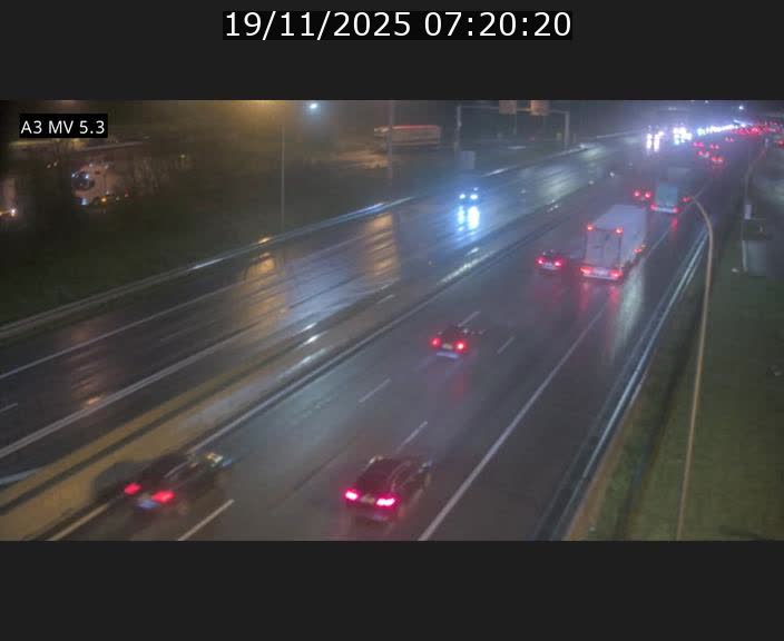 Webcam à l'Aire de Berchem au Luxembourg sur l'A3. Vue orientée vers la France