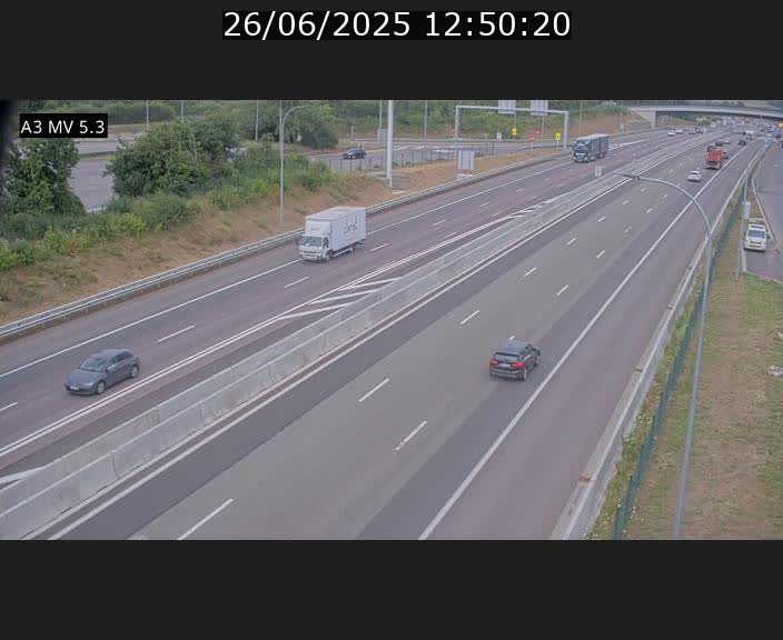 Webcam à l'Aire de Berchem au Luxembourg sur l'A3. Vue orientée vers la France