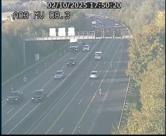Webcam Autoroute après la Croix de Bettembourg en direction de Luxembourg sur l'A3