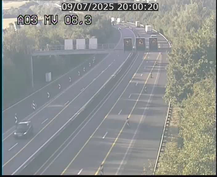 Webcam Autoroute après la Croix de Bettembourg en direction de Luxembourg sur l'A3