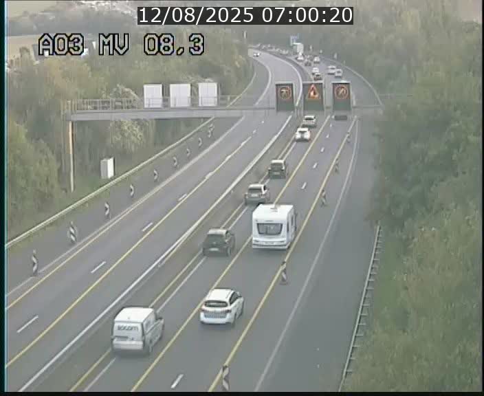 Webcam Autoroute après la Croix de Bettembourg en direction de Luxembourg sur l'A3