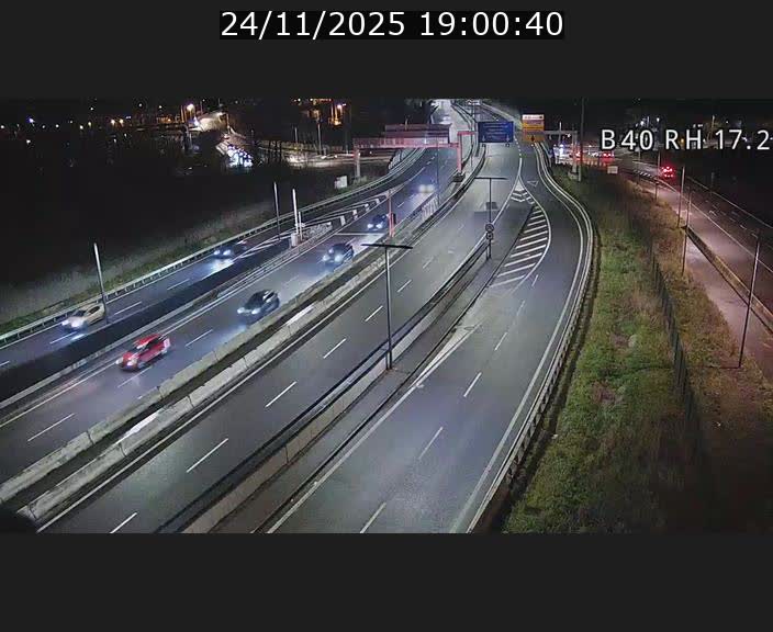 Webcam sur le contournement d'Esch Belval à hauteur de la sortie Université de Luxembourg. Vue orientée vers Luxembourg