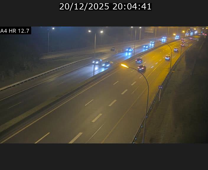 Traffic live webcam Luxembourg Esch sur Alzette - A4 - BK 12.7 - direction Esch-Belval